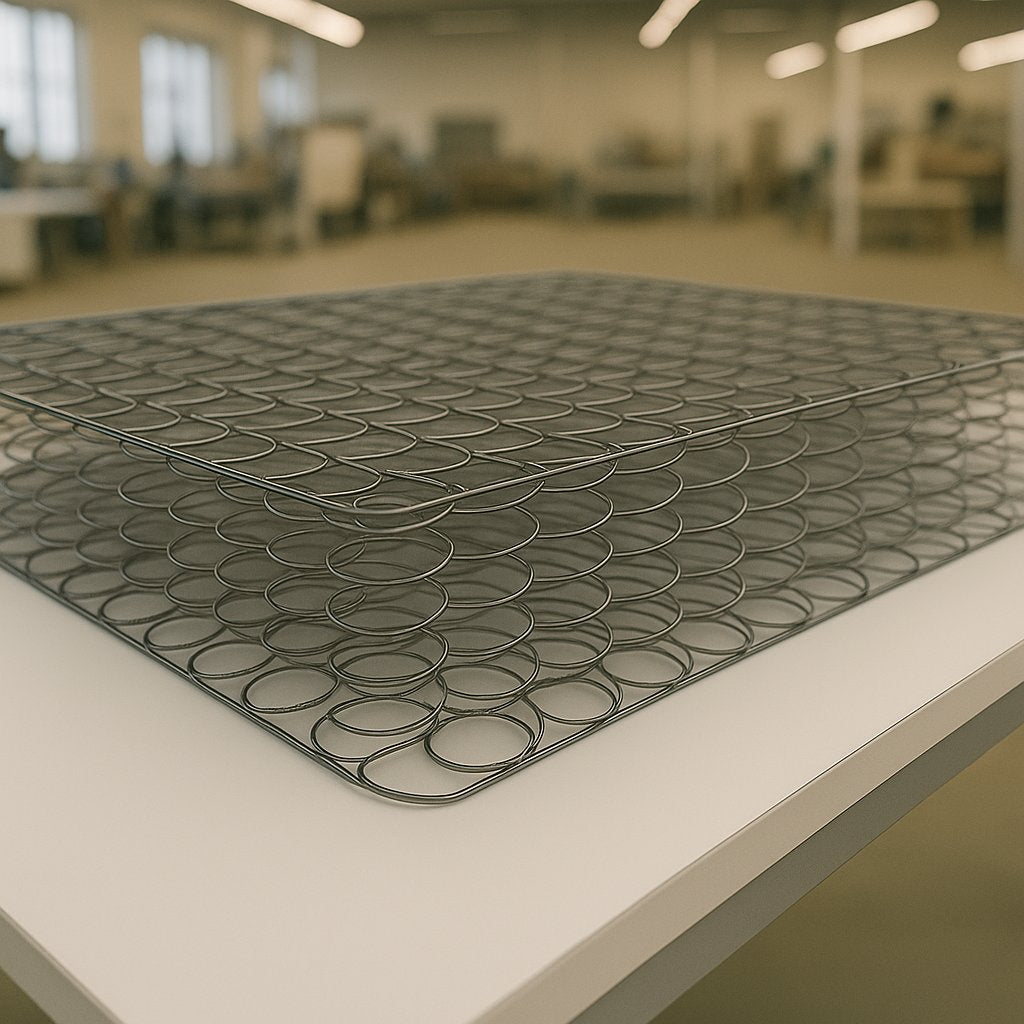 Traditional Spring Mattresses - Open coil spring unit, in a factory setting - Beds4us