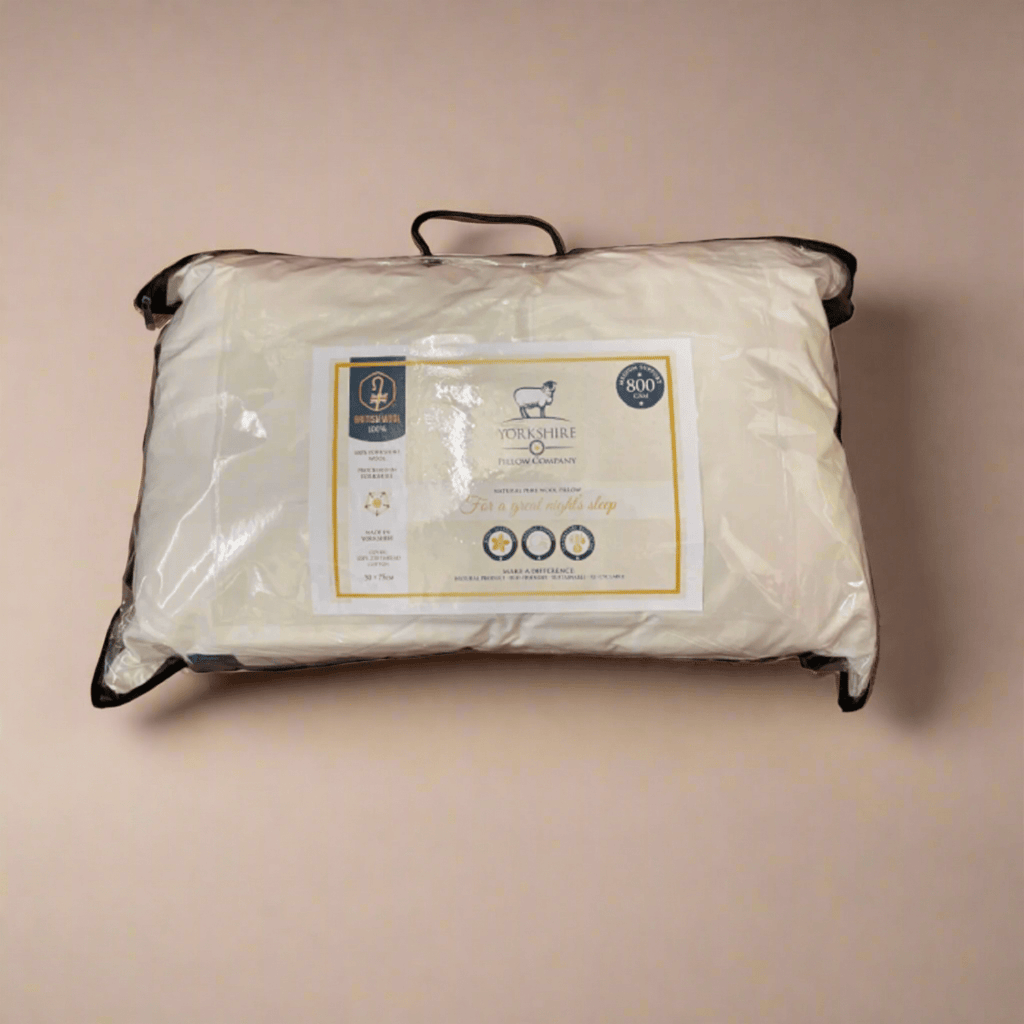 Yorkshire Wool Pillow - Pillow in packaging - Beds4Us