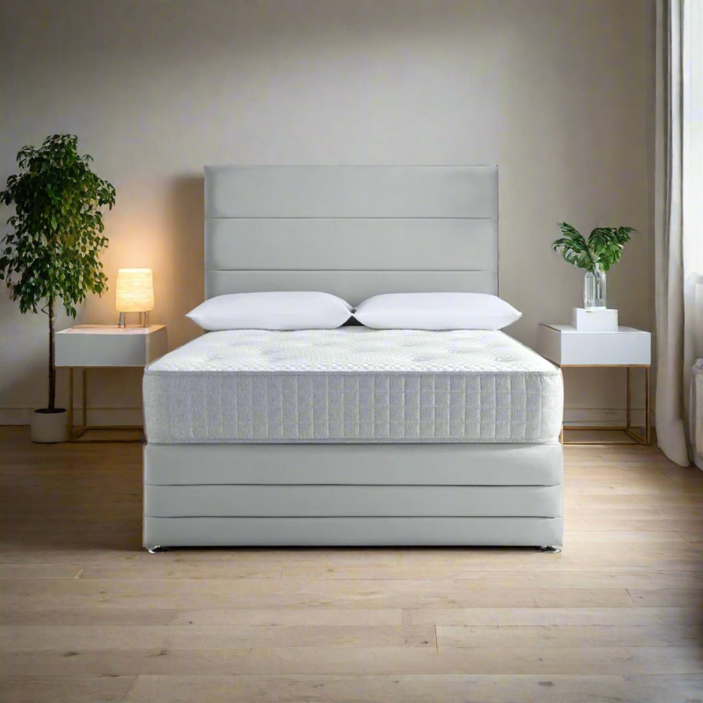 Deep Sleep Essential Pocket 1000 Flippable Mattress - mattress on divan base with headboard - Beds4Us