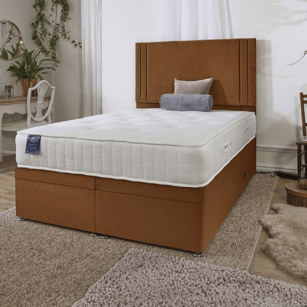 Dorlux Abbey Pocket 1000 Double Sided Mattress - mattress on bed with headboard - Beds4Us