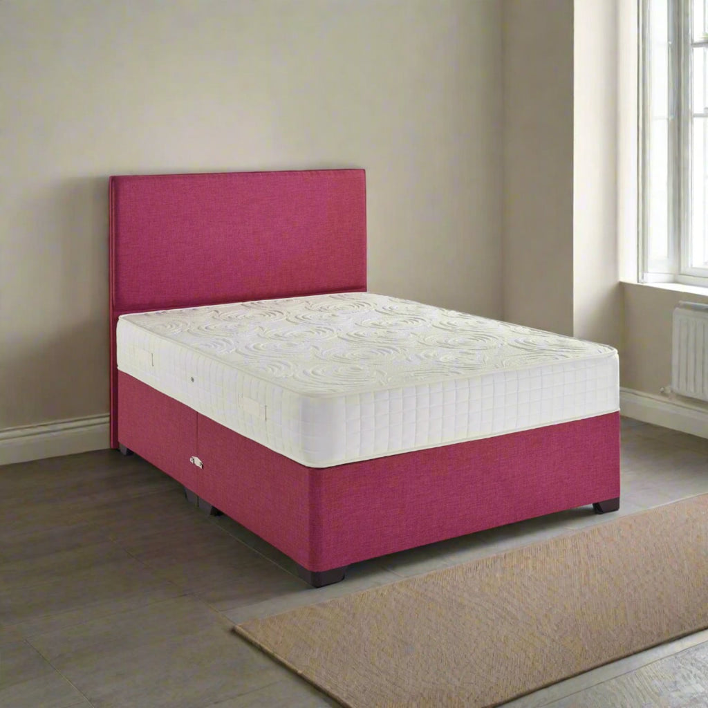 Dreamland Lumbar 3000 Front Sleeper Mattress- Mattress on divan base with headboard - Beds4Us