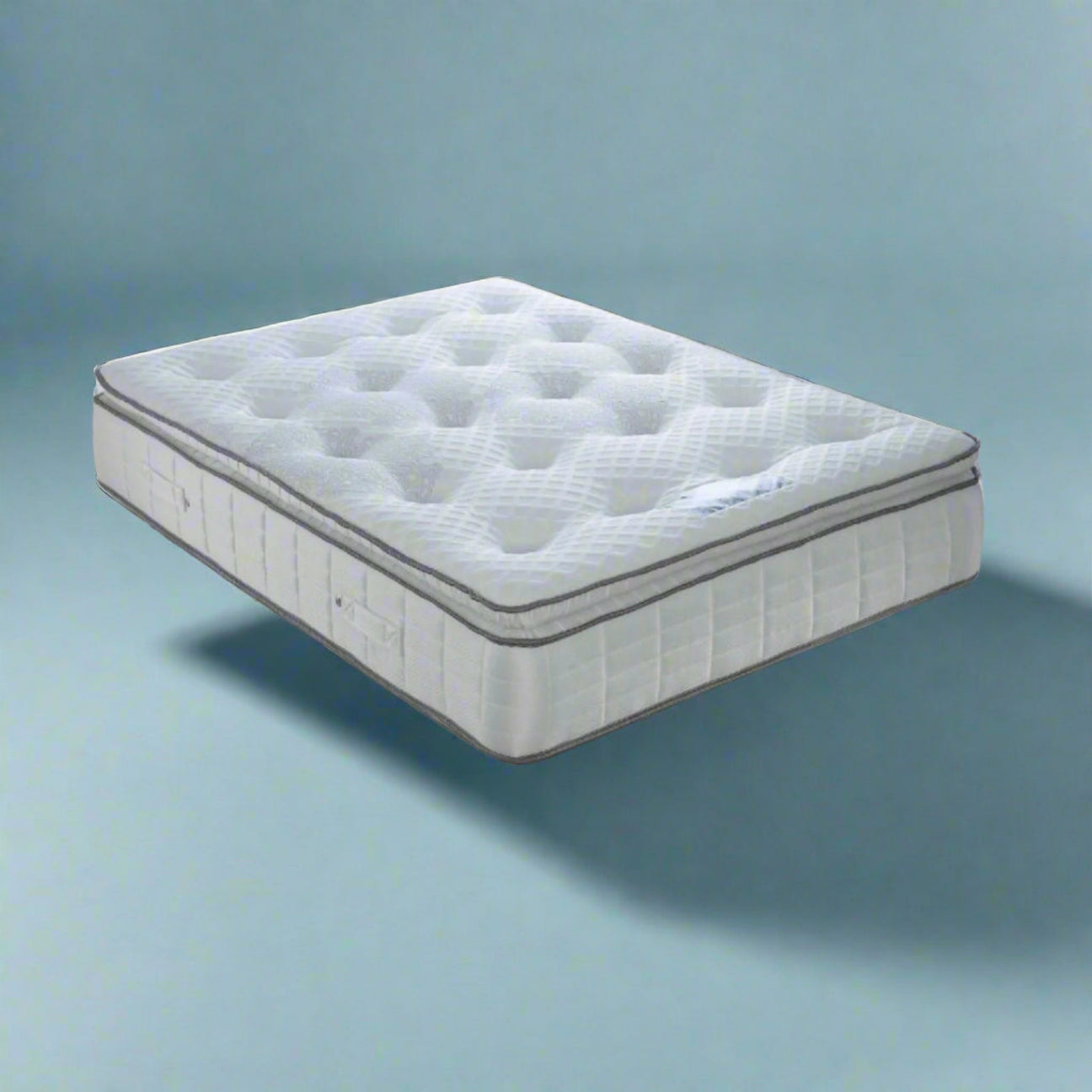 Dura Beds Cagliari 1000 Pocket Sprung Pillow Top Mattress - On a blue background - Beds4Us