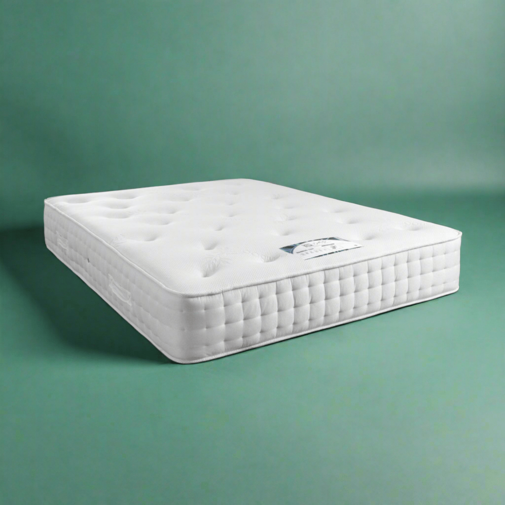 Giltedge Pocket 1500 Bamboo Memory Foam Mattress - Positoned at an angle on a dark green background- Beds4us