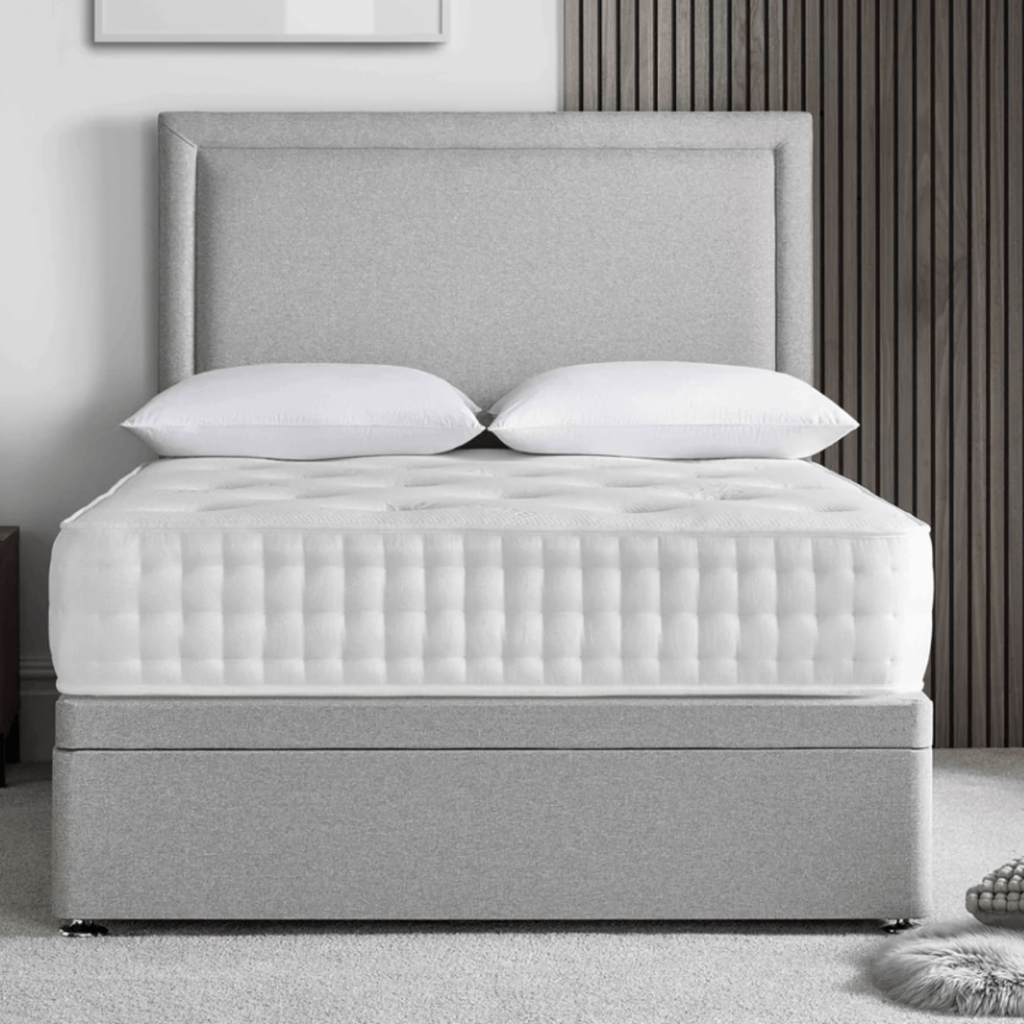 Giltedge Pocket 1500 Bamboo Memory Foam Mattress - Mattress on a divan bed, in a modern bedroom, positioned face on - Beds4us