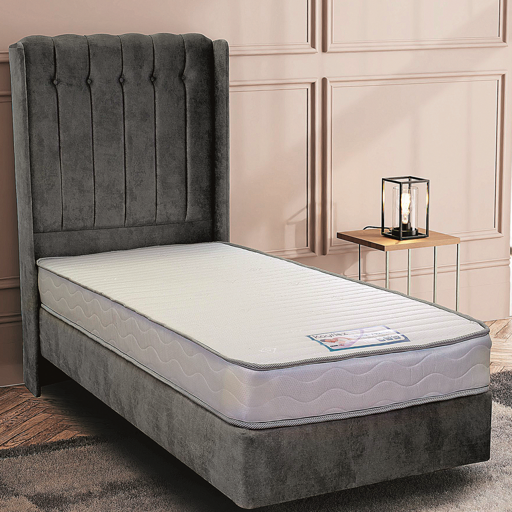 Kayflex Shallow Pocket 800 Mattress - Mattress on bed frame with headboard - Beds4Us