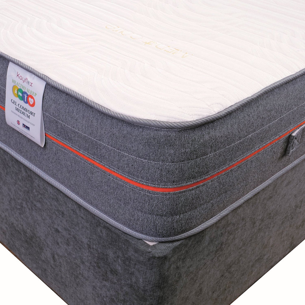 Kayflex Comfy Tension Relief Cool Gel Infused Mattress - close up of mattress corner - Beds4Us