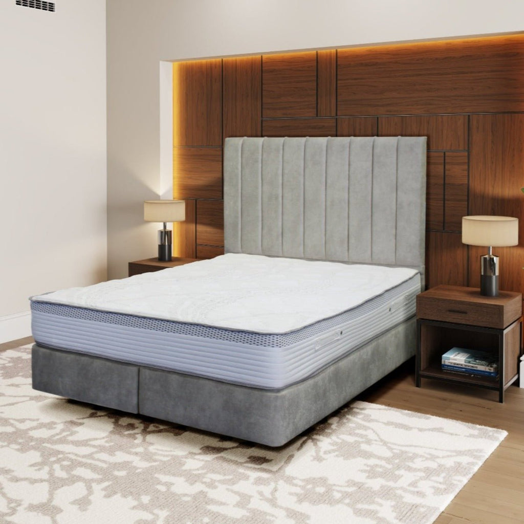 Kayflex Sarabi Pocket 1000 Vacuum Pack Mattress - On a floating bed in a modern room - Beds4Us
