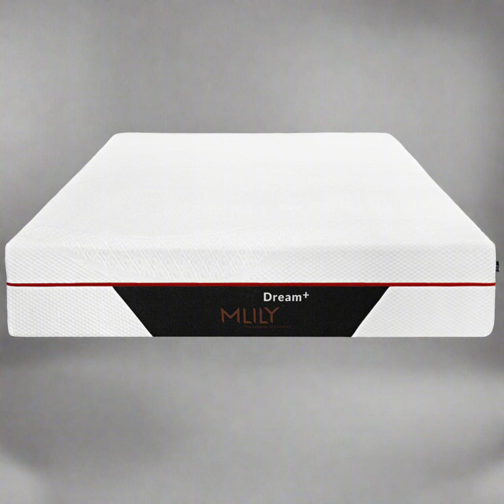 Mlily Dream+ 4000 Pocket Mattress - facing forward, on a grey background Beds4Us