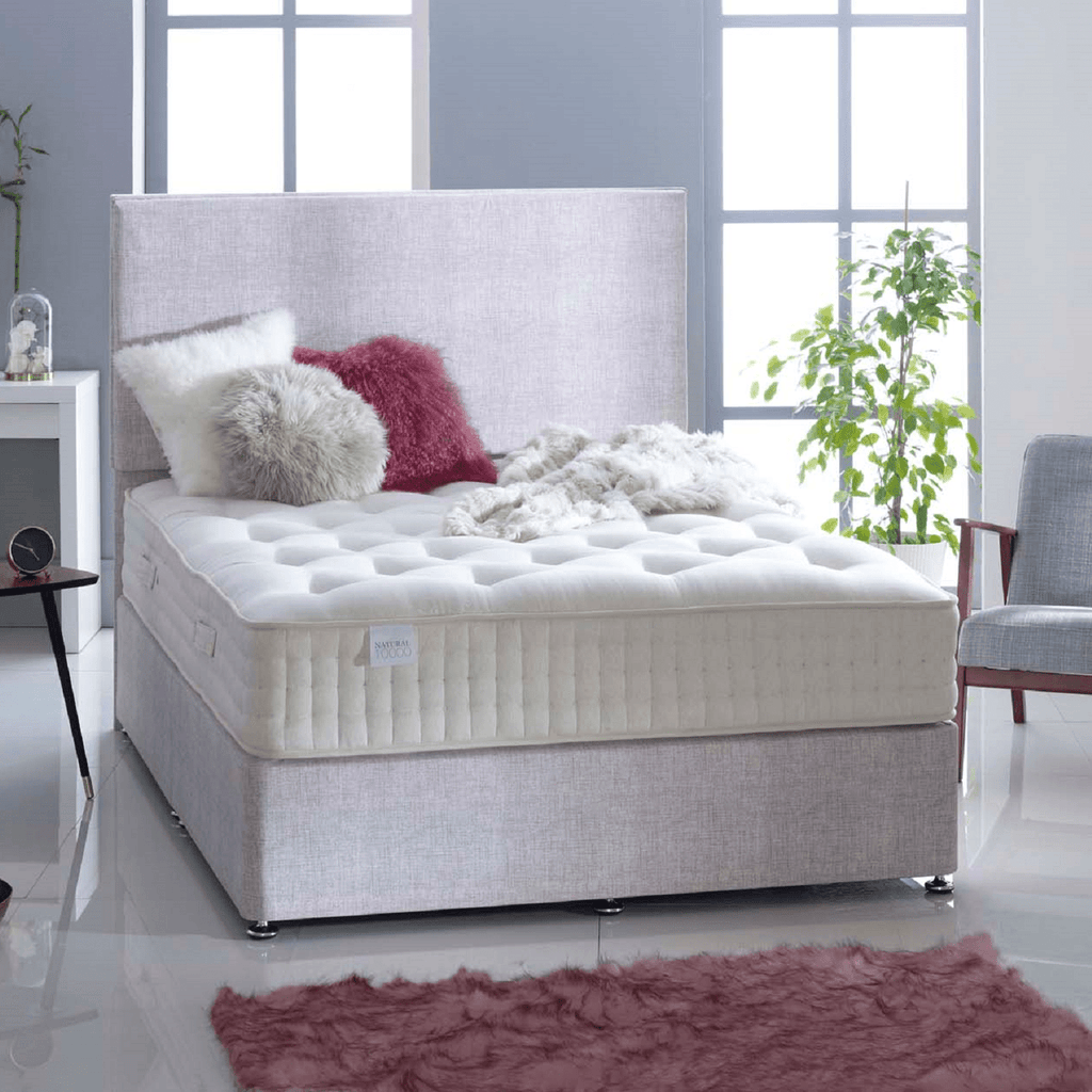 Shakespeare Natural Alpaca 10,000 Premium Mattress - mattress on divan bed - Beds4Us