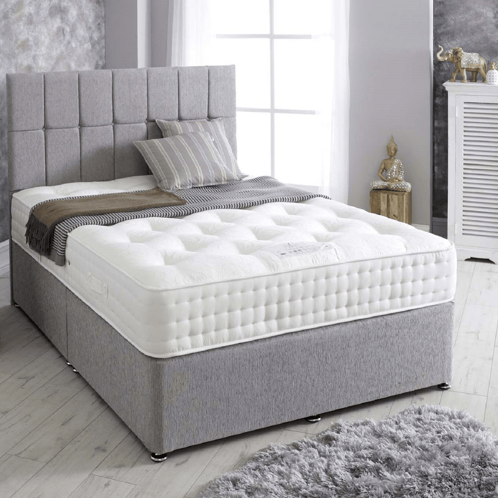 Shakespeare Natural Elegance 1500 Bedstead Mattress - mattress on bed base - Beds4Us