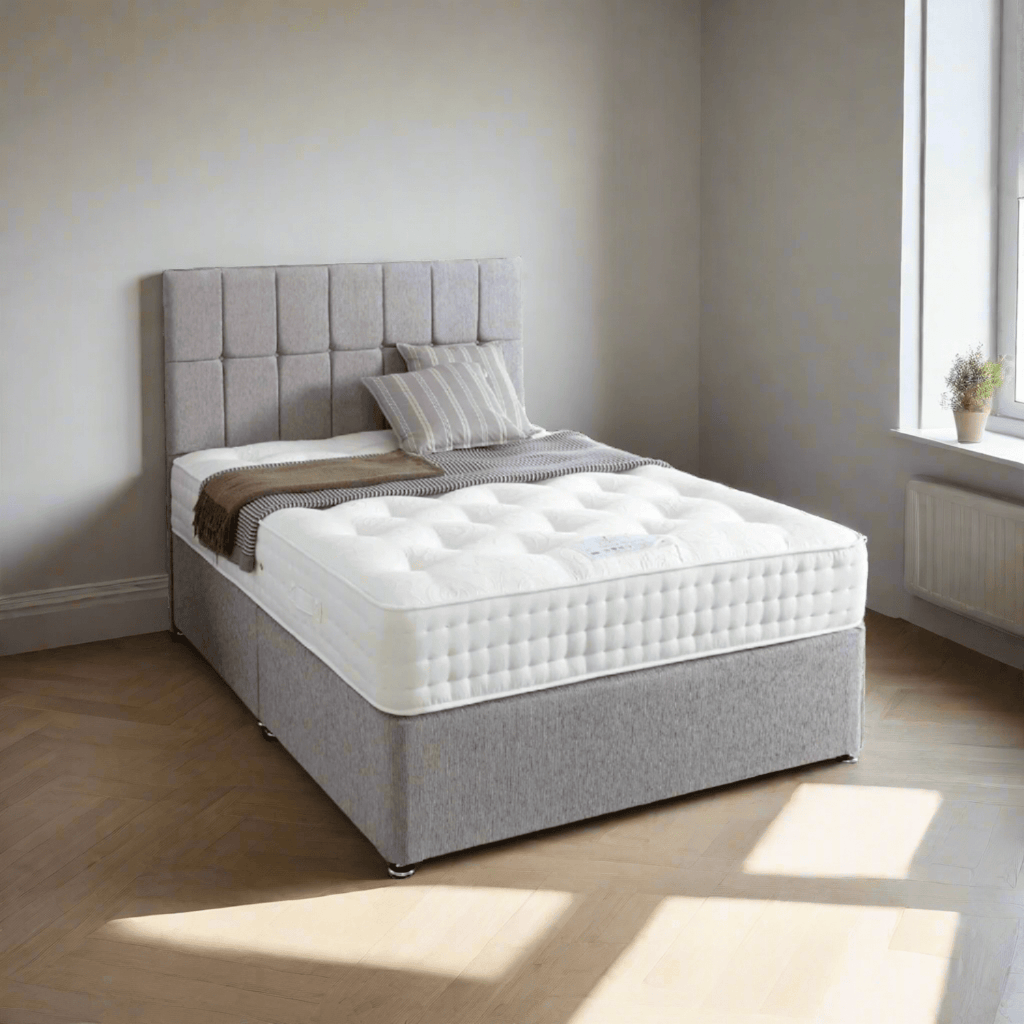 Shakespeare Natural Elegance 1500 Bedstead Mattress - On a bed in a neutral room - Beds4Us