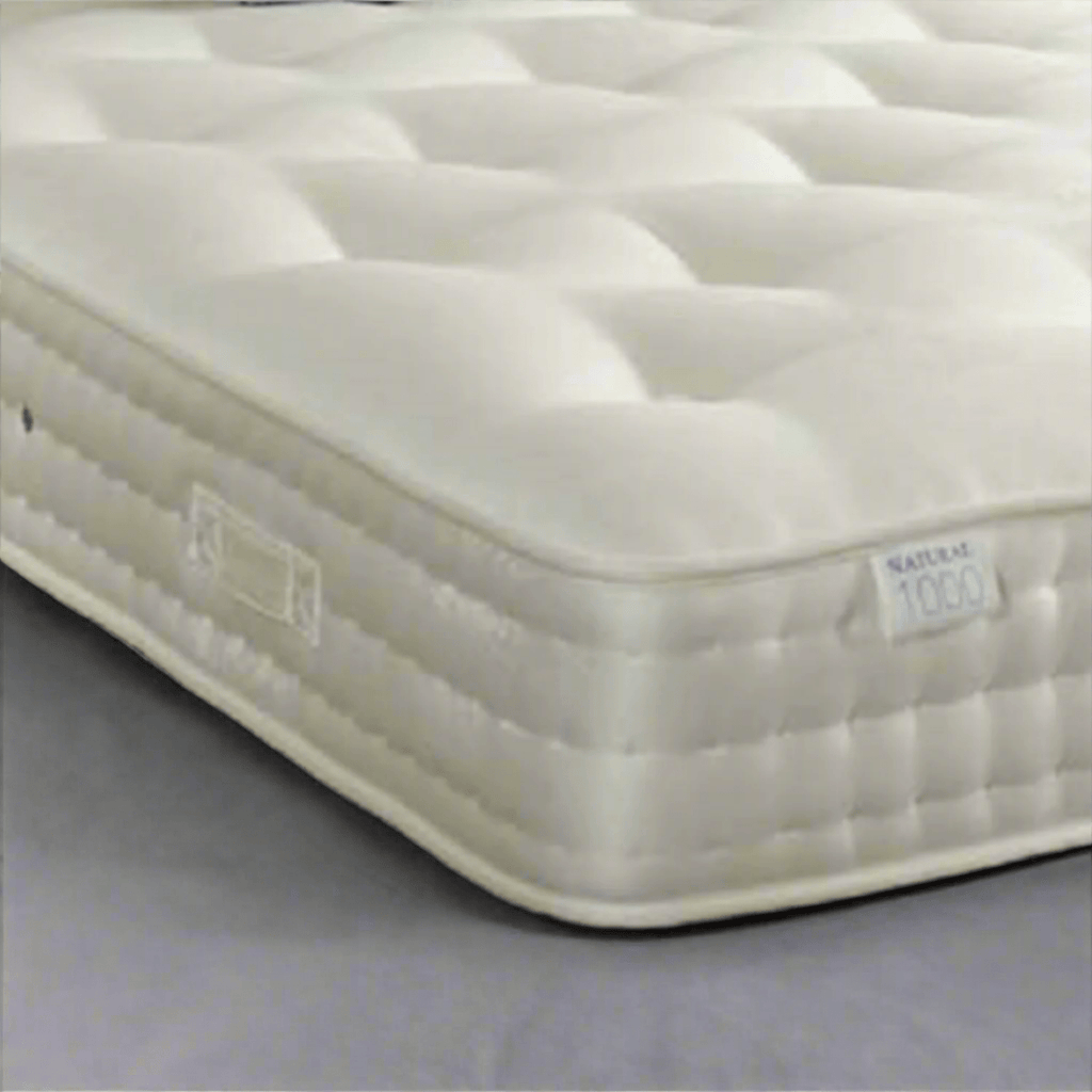 Shakespeare Natural Merino Wool Sleigh Bed Mattress- close up of mattress corner and edge - Beds4Us