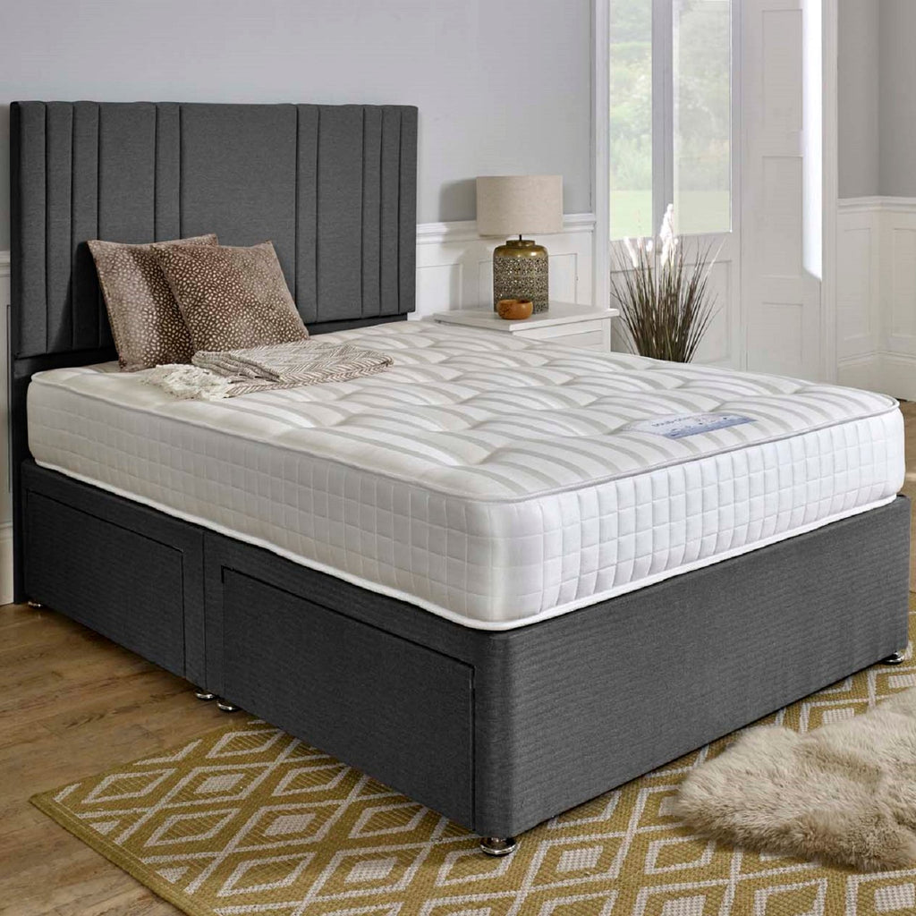 Shakespeare Solid Comfort 1000 Back Sleeper Mattress - mattress on divan base - Beds4Us