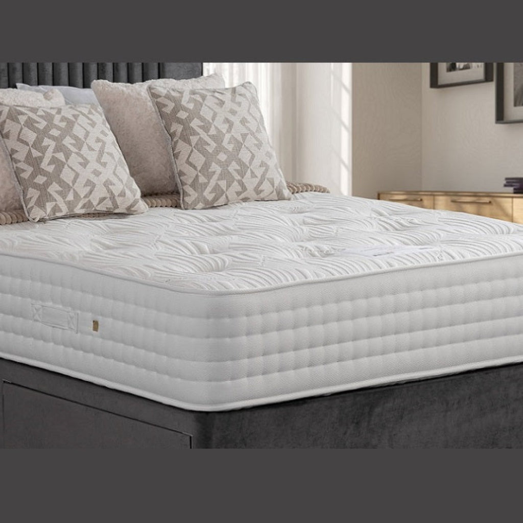Sweet Dreams Cashmere Ortho Pocket Sprung 2000 Mattress - on a divan bed - Beds4us