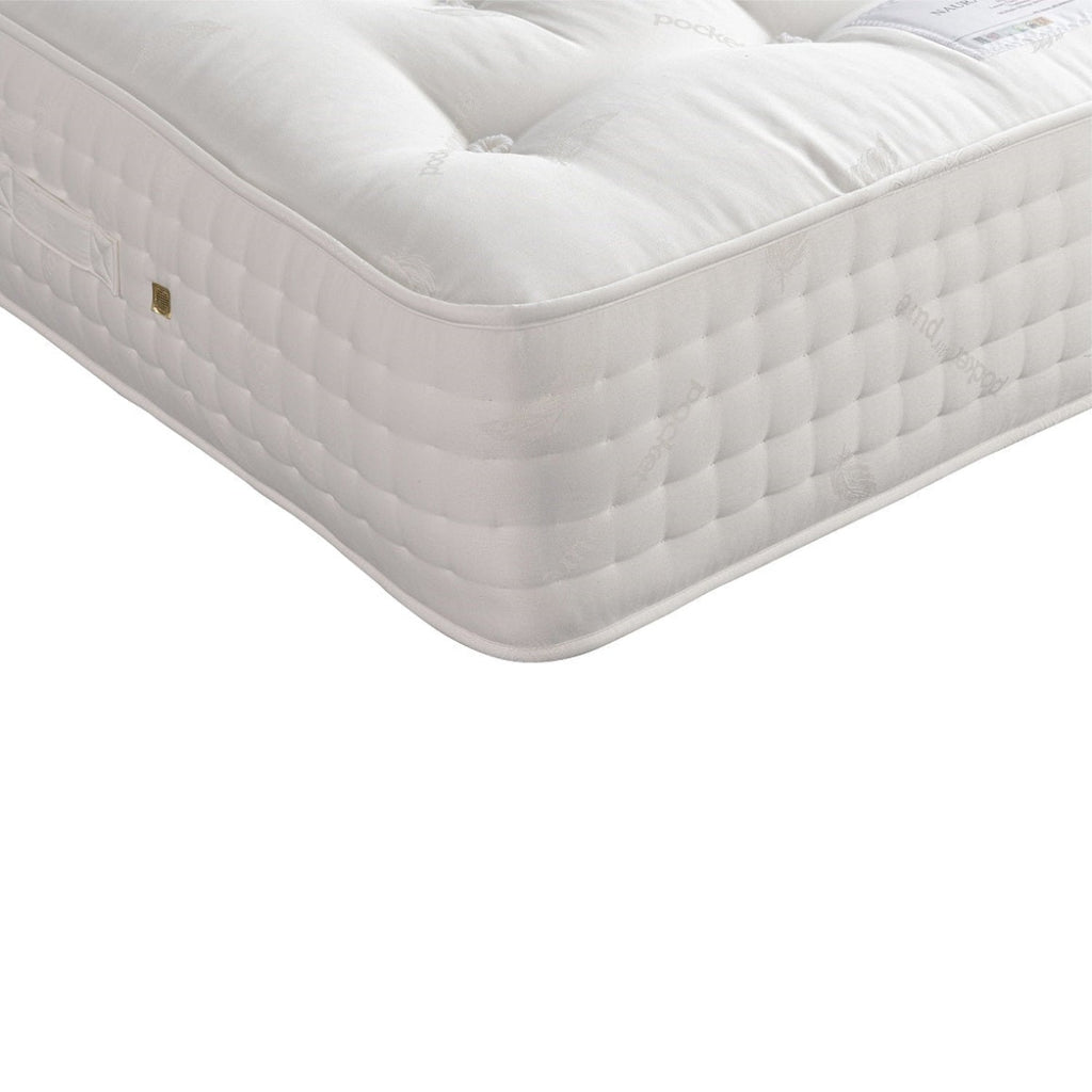 Sweet Dreams Natural Orlando 1500 British Wool Mattress - close up of corner - Beds4us