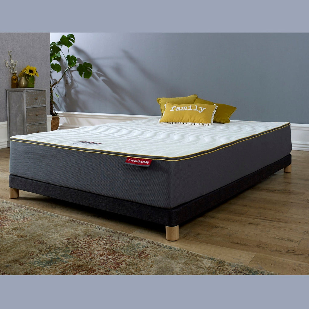 Visco Therapy Gel Pocket Rolled Mattress - On a bed in a modern room, at a low angle - Beds4us