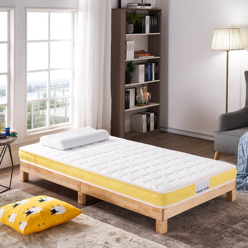 Visco Therapy Happy Kids Pocket 6 Inch Mattress - On a low bed, in a modern flat - Beds4us