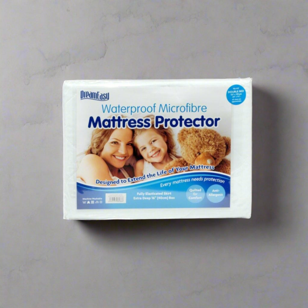 Dreameasy Waterproof Microfibre Mattress Protector - Beds4Us