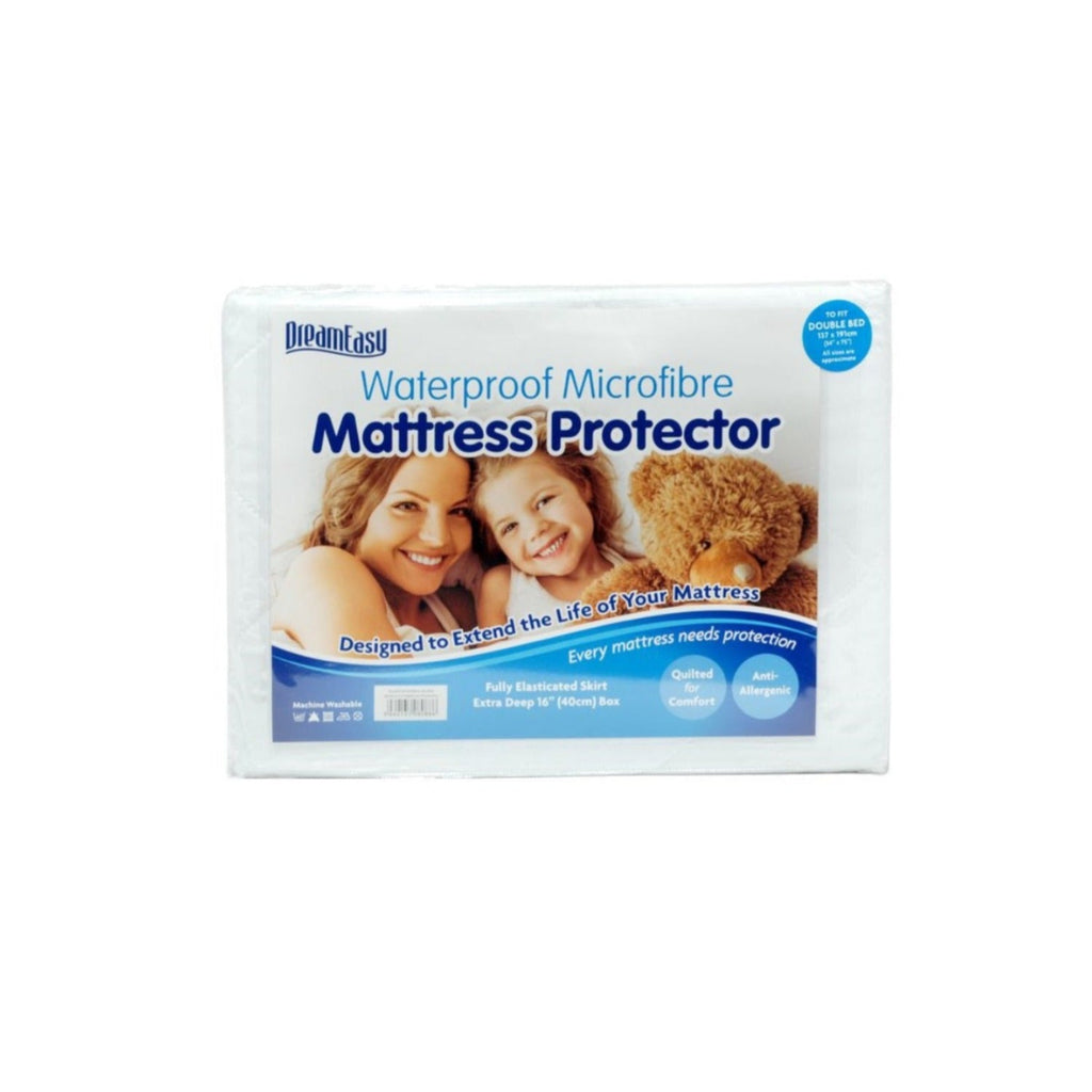 Dreameasy Waterproof Microfibre Mattress Protector - Beds4Us