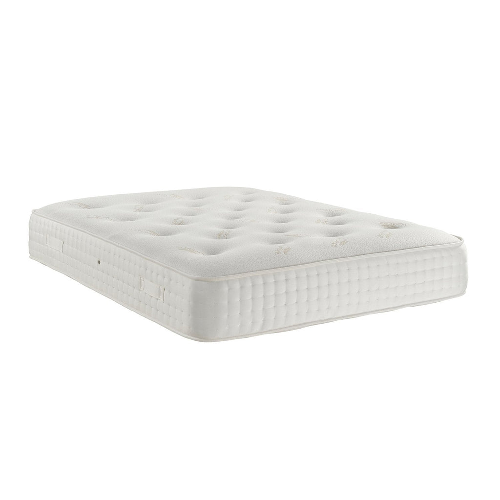 Dreamland Beds Barrington Pocket 2000 Soft Natural Mattress - Positioned at an angle on a white background - Beds4Us