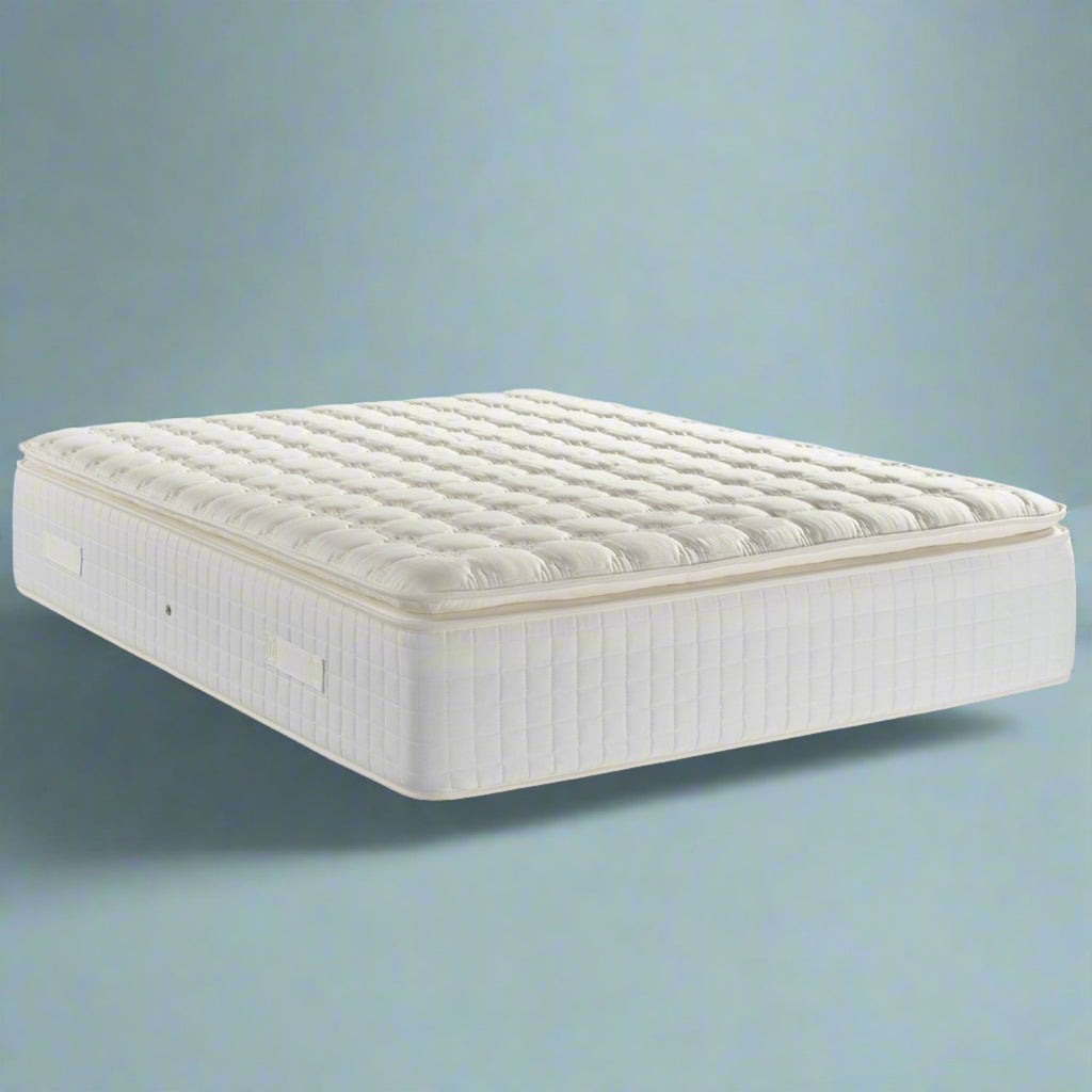 Dreamland Dual Comfort 2000 Extra Deep Mattress - mattress on a blue back ground - Beds4Us