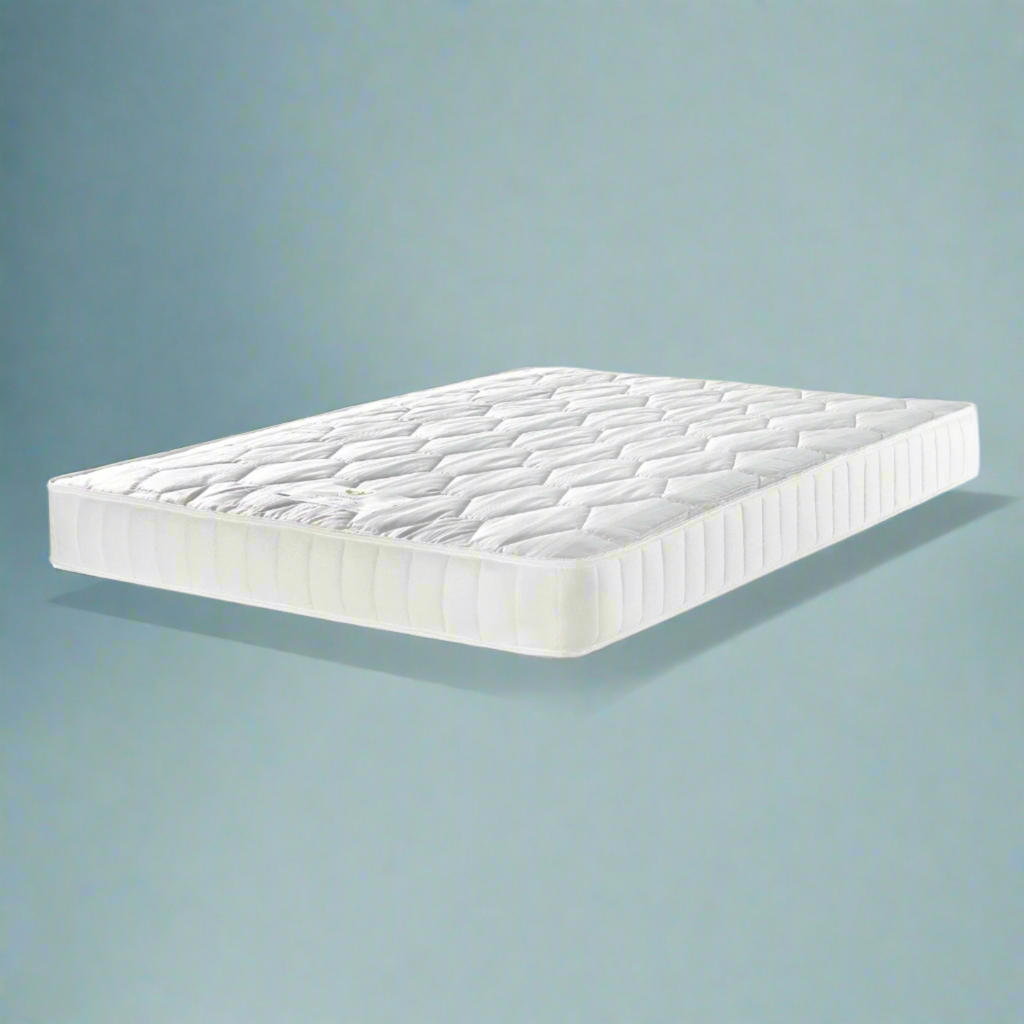Dreamland Orchid White Damask Mattress - On a blue background - Beds4us