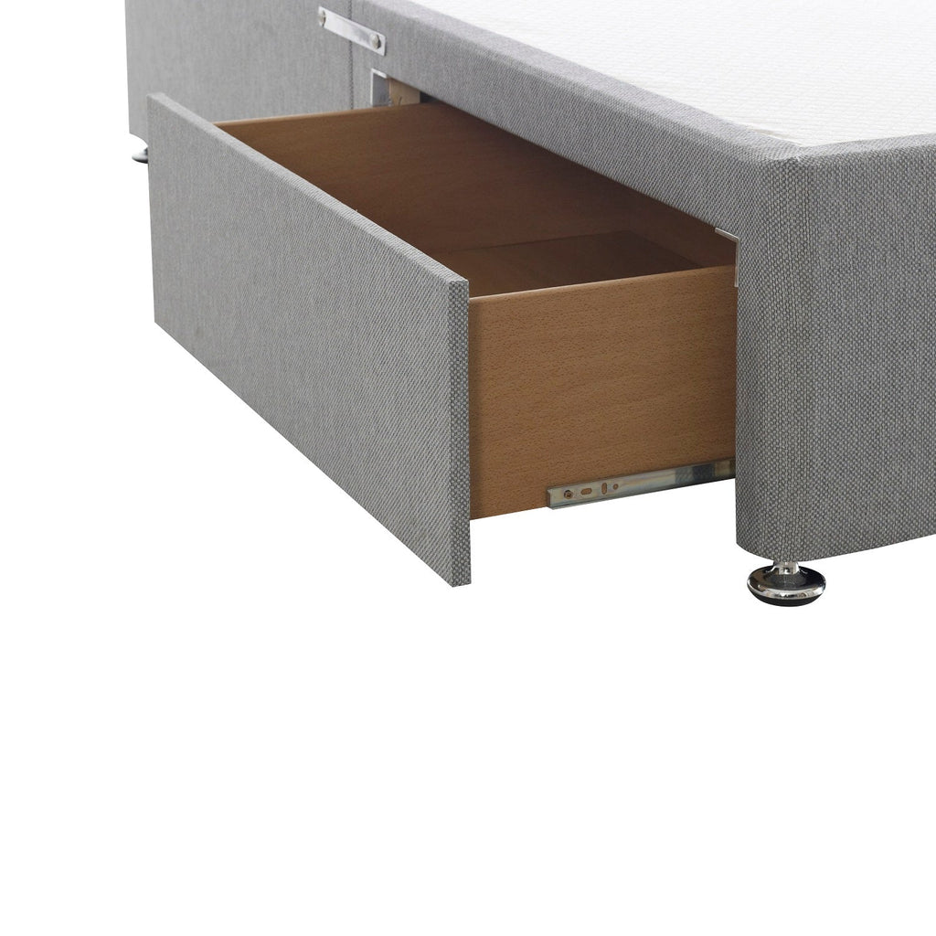 Deep Sleep Divan Base - Close up of drawer, on a white background - Beds4us