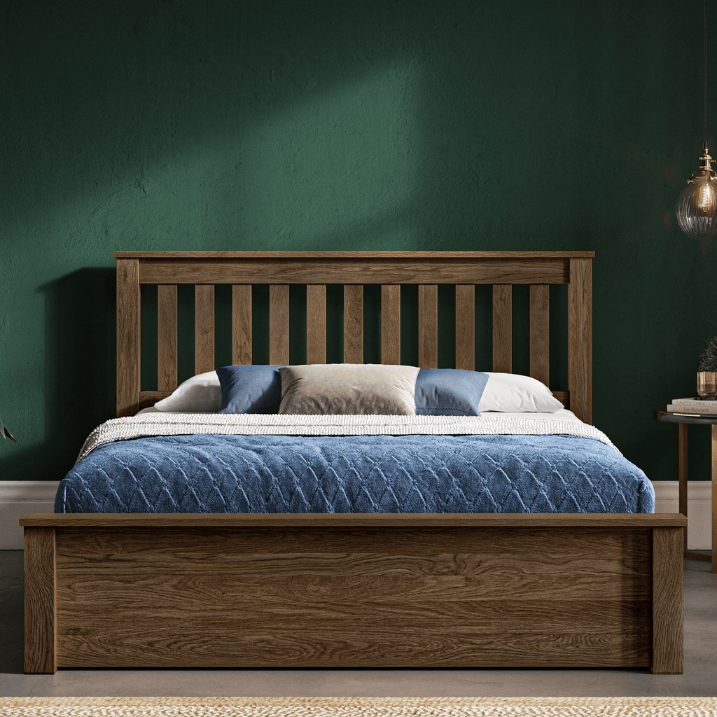 Emporia Beds Monaco Ottoman Storage Bed - warm oak - ottoman bed - Beds4Us