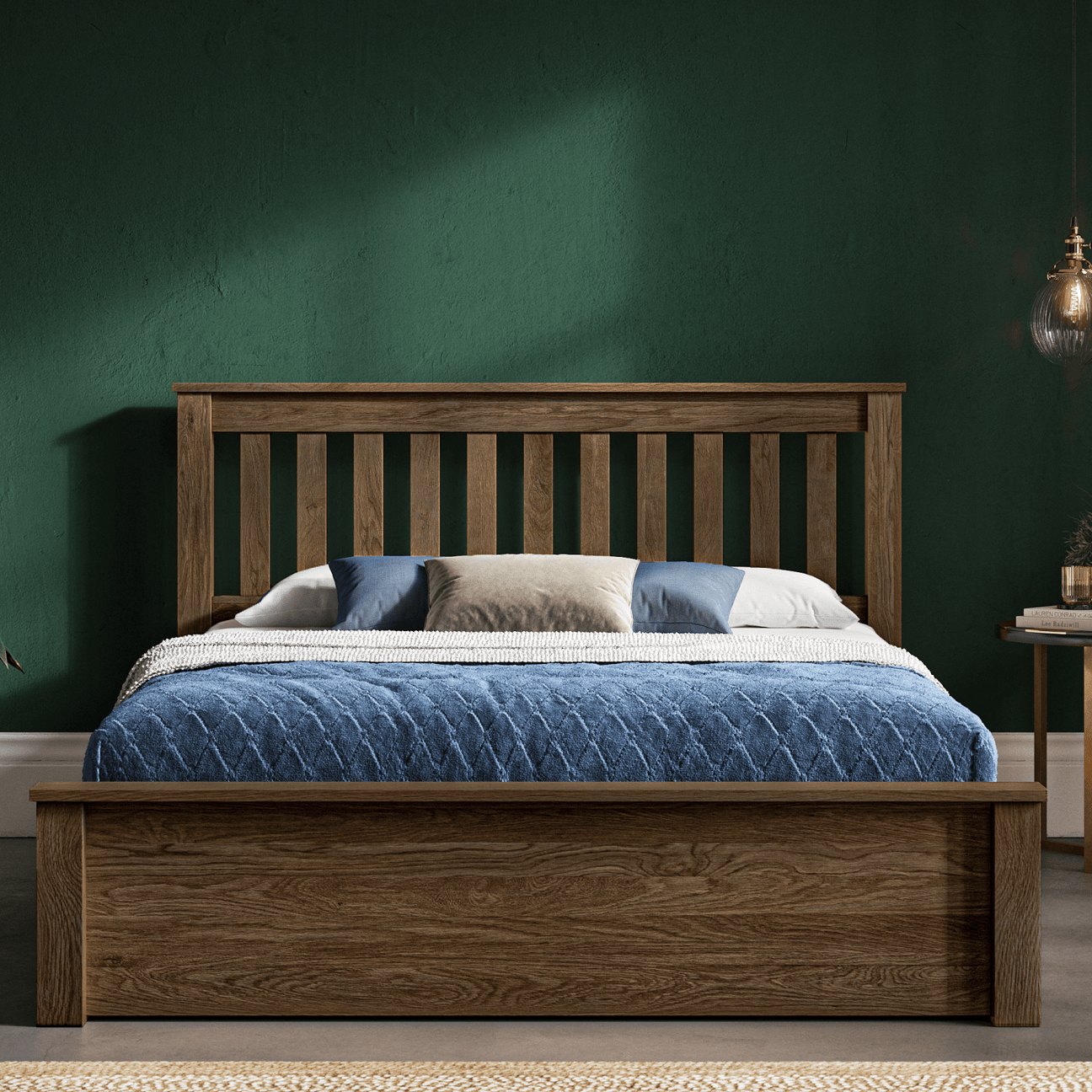 Emporia Beds Monaco Ottoman Storage Bed - warm oak - ottoman bed - Beds4Us