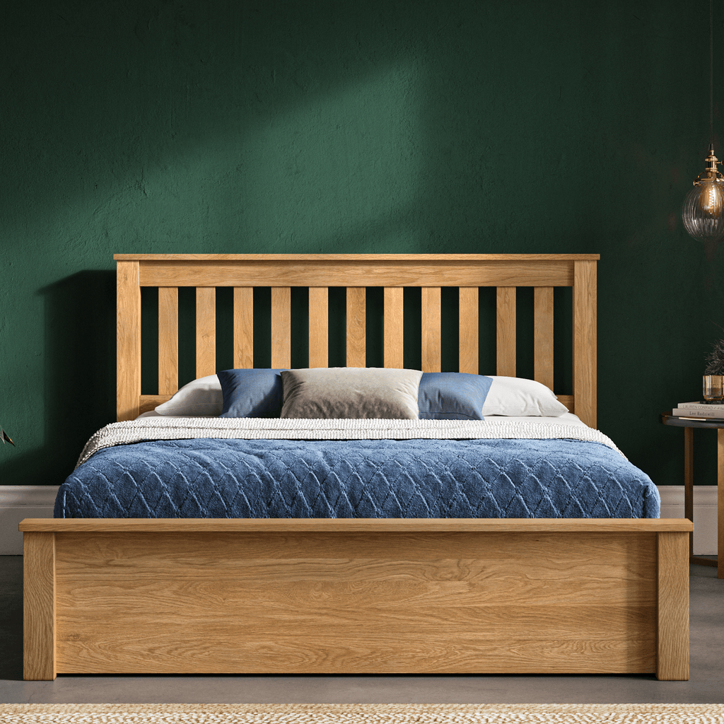Emporia Beds Monaco Ottoman Storage Bed - oak - Beds4Us