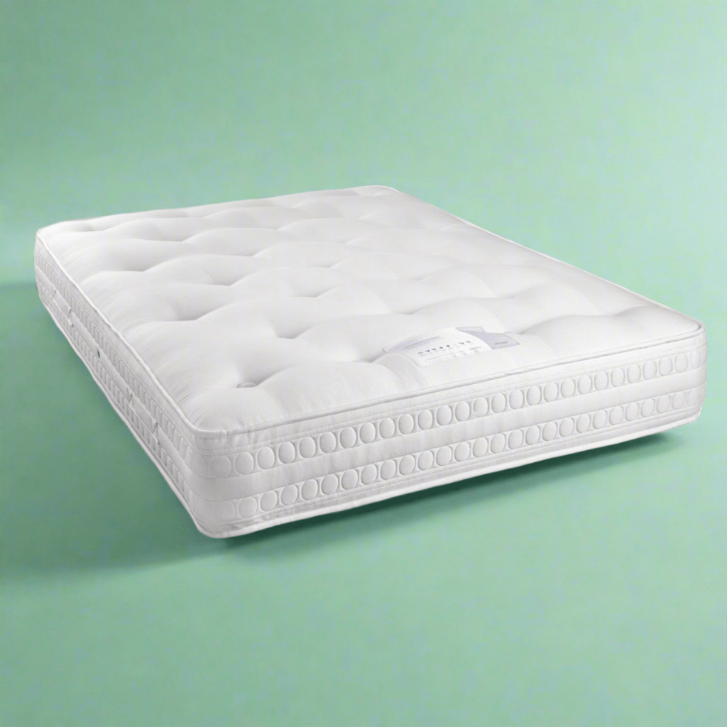 Giltedge Eco Lux 1000 Hypoallergenic Mattress - Positioned at an angle on a green background - Beds4us