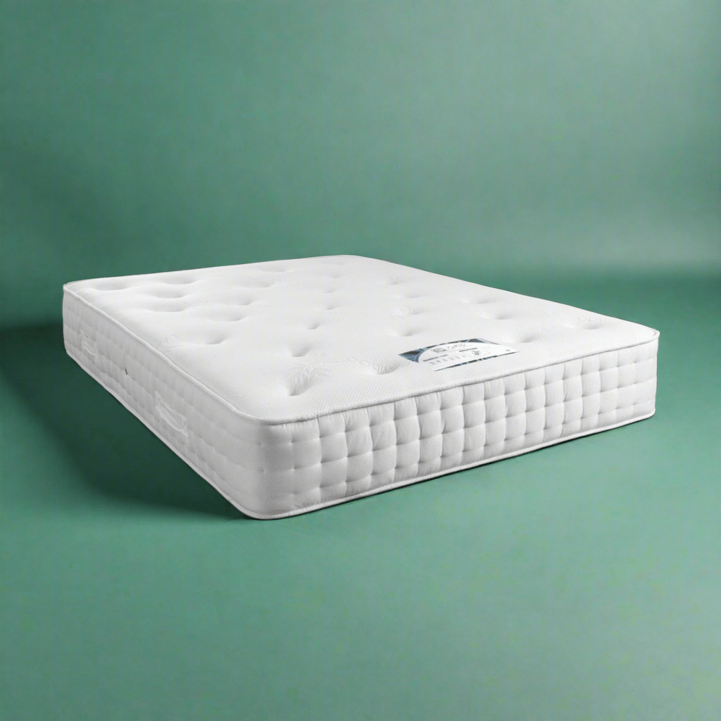 Giltedge Pocket 1500 Bamboo Dual Season Mattress - Positoned at an angle on a dark green background- Beds4us