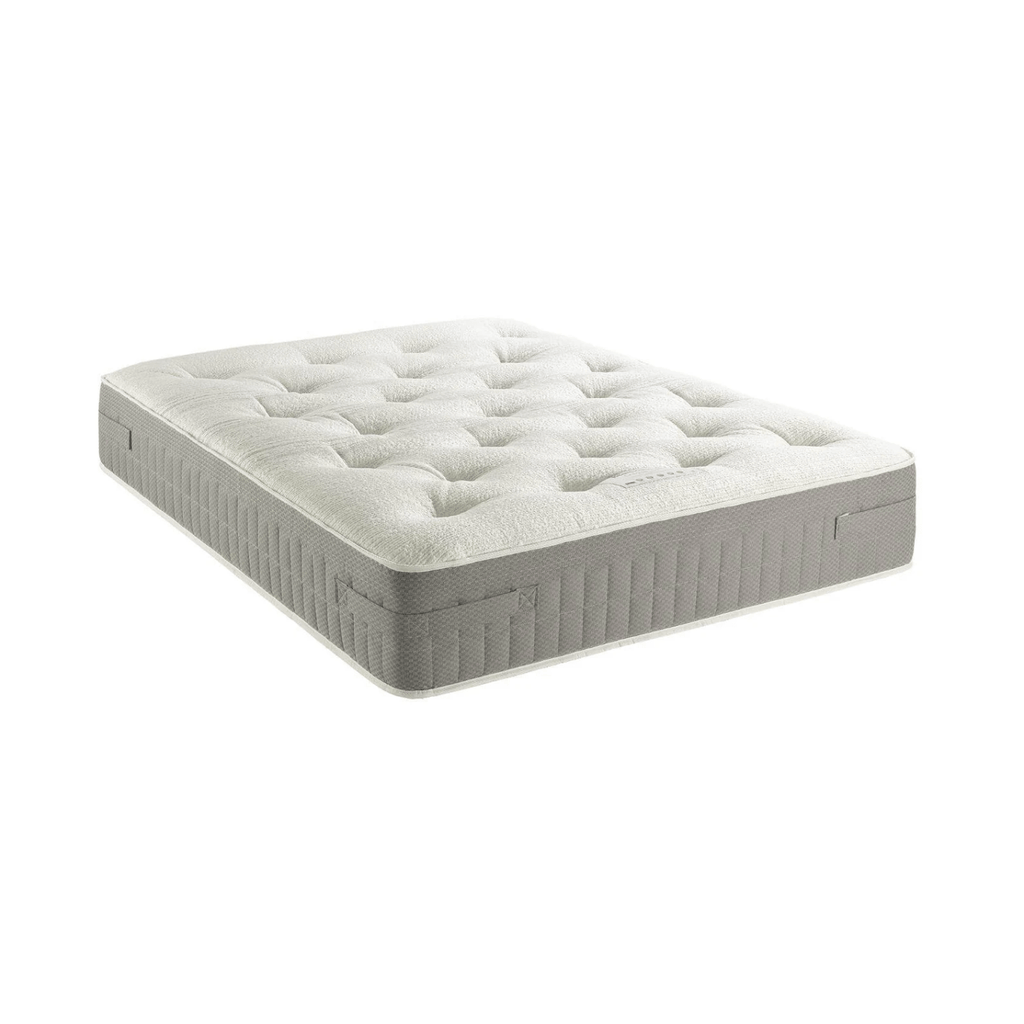 Healthopaedic Octavia Zero Gravity Memory Foam Pocket Mattress - Mattress positioned at an angle on a white background - Beds4us
