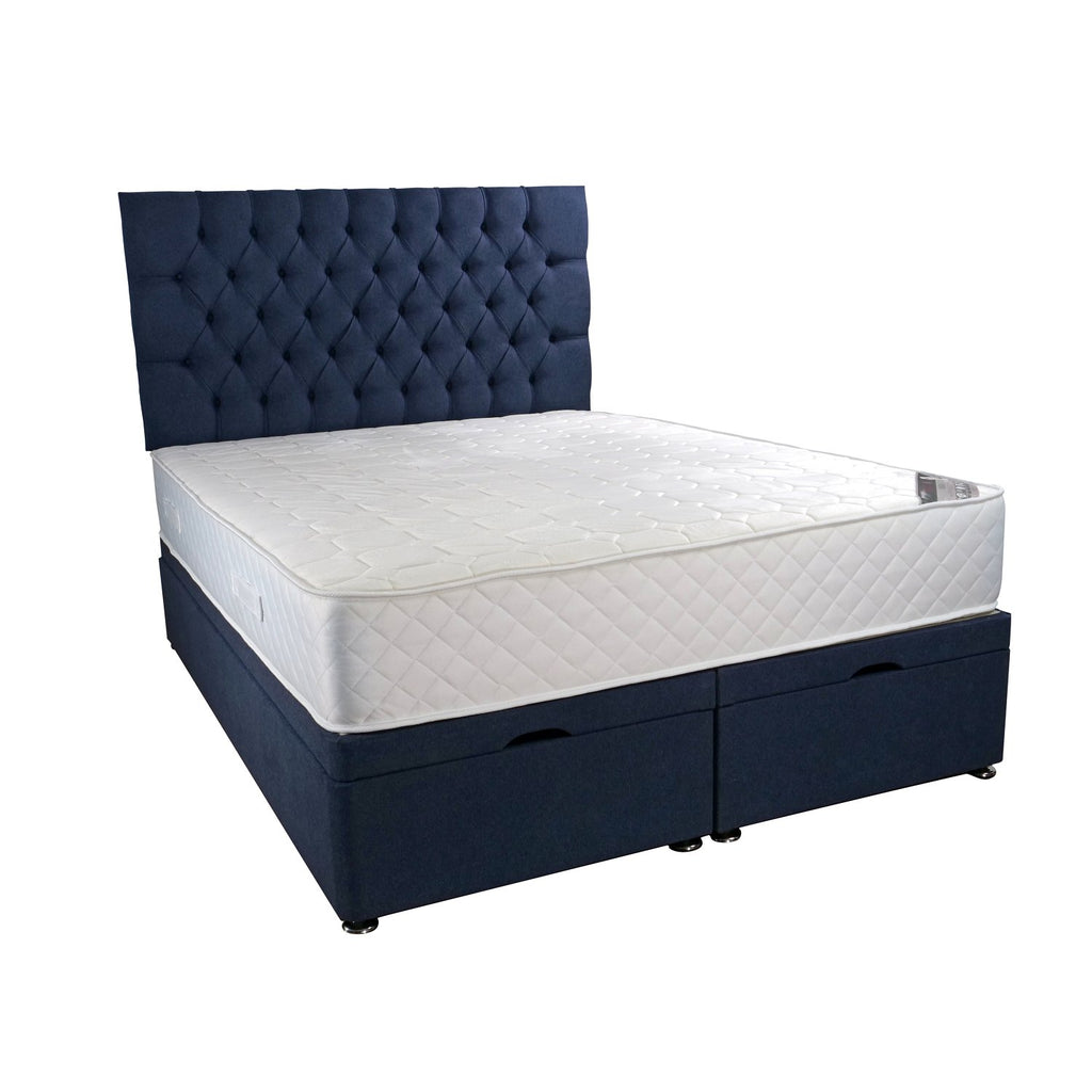 Kayflex Siberia Pocket Sprung Mattress - mattress on bed base with headboard - Beds4us