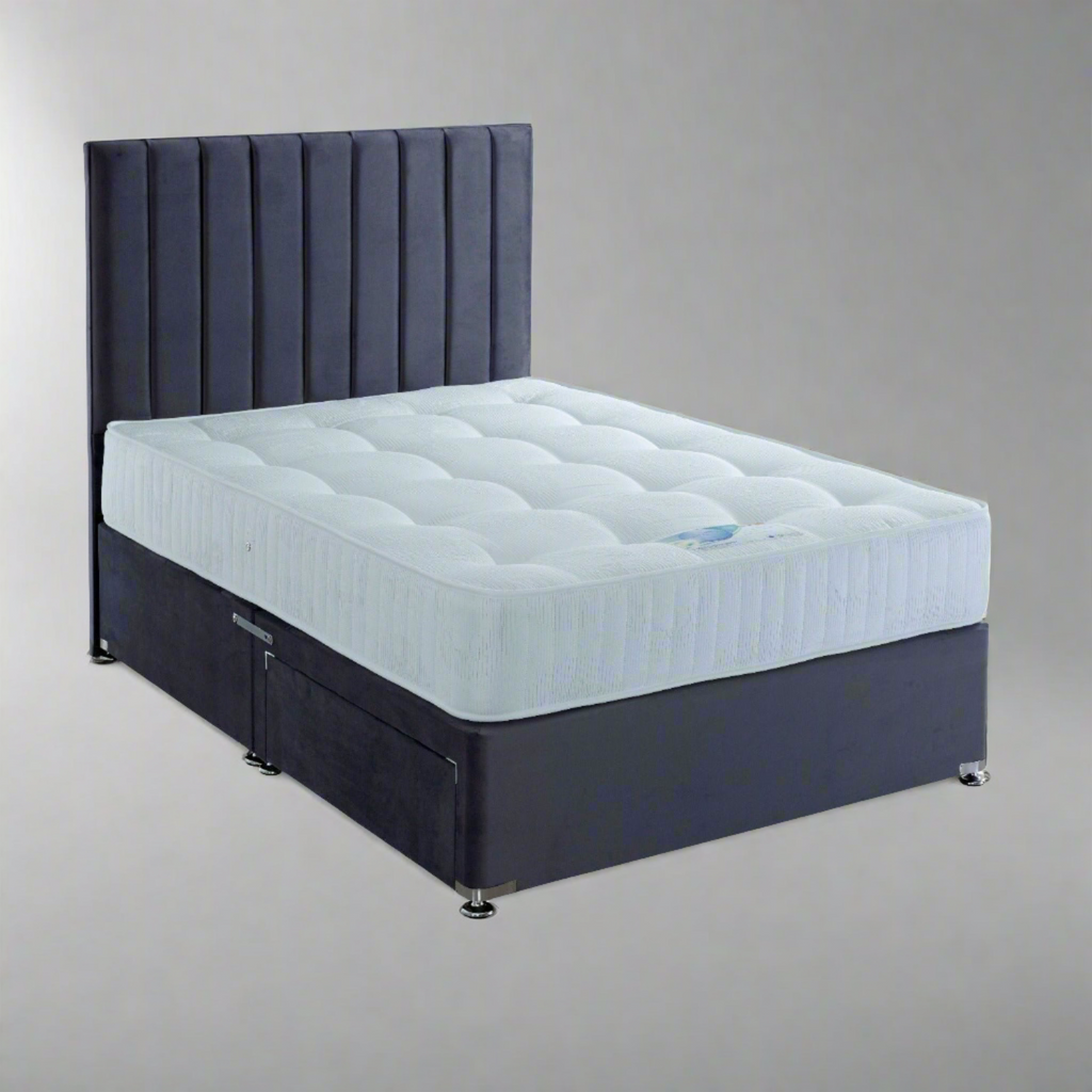 Ortho Perfection Mattress - Mattress on divan base on white background - Beds4Us
