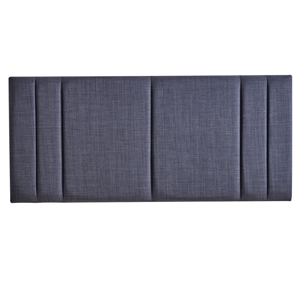 Richmond 1000 Pocket Mattress Divan Set and Stockholm Headboard - Linen Style Fabric Anthracite - Beds4Us