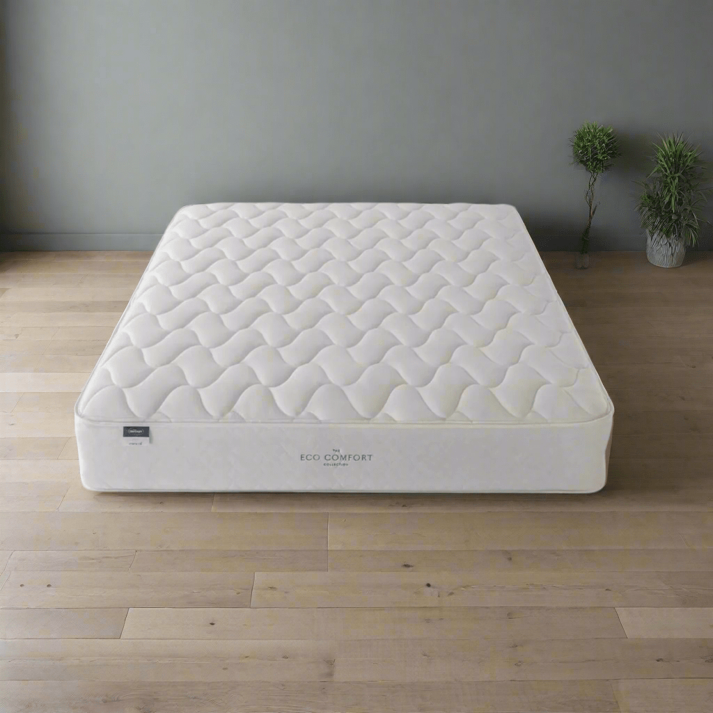 Silentnight Aide Miracoil Eco Comfort Mattress - Mattress on the floor of a modern bedroom, positioned face on - Beds4us