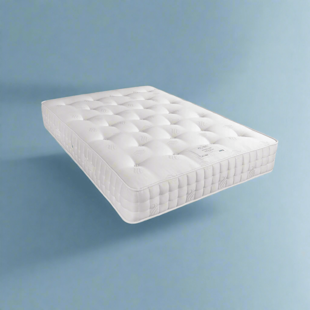 Sweet Dreams Astrid 1000 Pocket Classic Mattress - Mattress laid flat on a blue background - Beds4us