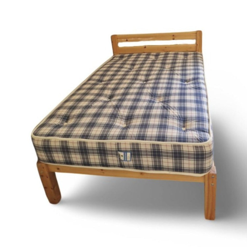 JJ Ranch 4 Rail bed - Solid wooden bed displaying extra strong slat base, on a white background - Beds4us